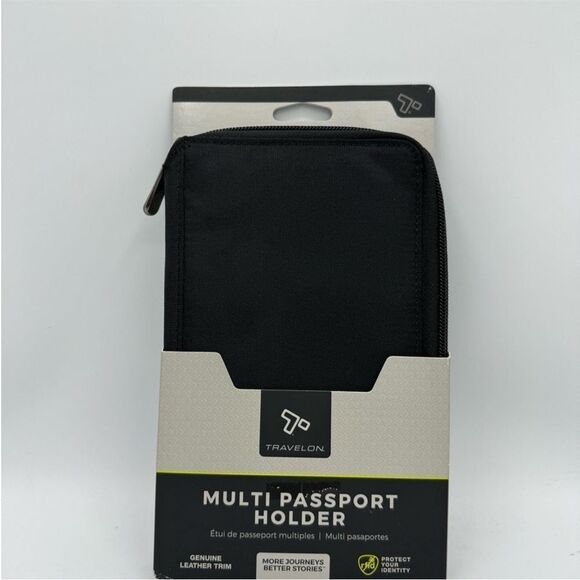 TRAVELON RFID Blocking Multi-Passport Holder, Black, bag, - Picture 9 of 12
